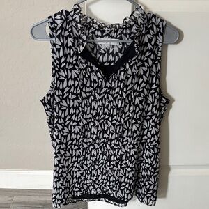 Loft Lined Tie Neck Sleeveless Blouse